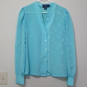 GIVENCHY for chesa Teal button down shirt